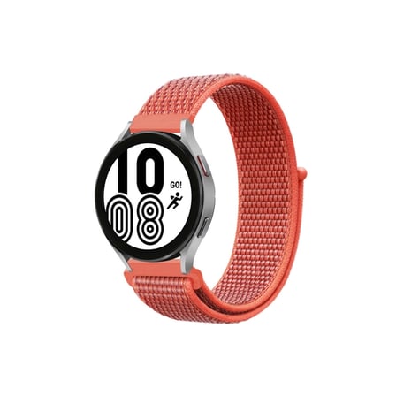 Samsung Galaxy Watch  Hasırlı Cırtcırtlı Kordon (saat Değildir) - Turuncu