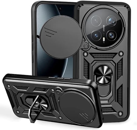 Teleplus Honor Magic 8 Pro Kılıf Magnetik Standlı Kamera Korumalı Slide Sürgülü Cover Kapak