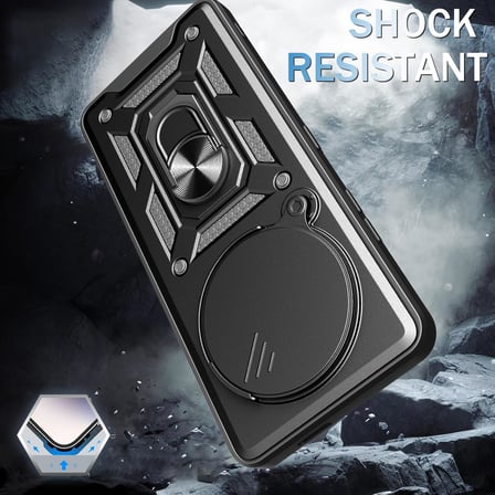 Teleplus Honor Magic 8 Pro Kılıf Magnetik Standlı Kamera Korumalı Slide Sürgülü Cover Kapak