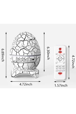 Yumurta Şeklinde Su Dalgalı Bluetooth Speaker Lamba Renkli Şarjlı