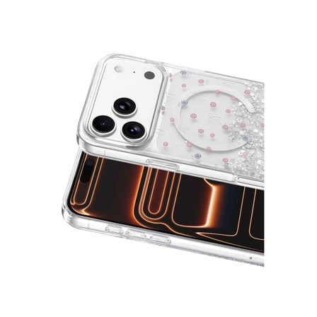 Onegif Apple İphone 17 Pro Max Misk Simli Magsafe Kapak - Desen 1