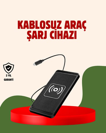 Kablosuz Manyetik Araç Şarj Pedi – Hızlı, Güvenli, Isınma Korumalı Tasarım