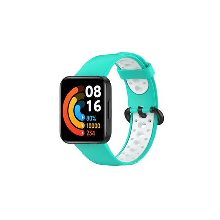 Xiaomi Redmi Watch  Spor Delikli Kordon (saat Değildir) - Turkuaz-beyaz