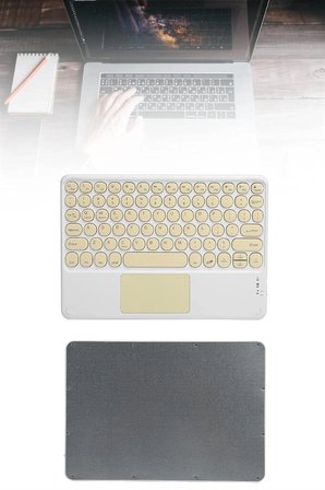 Touchpad Tüm Cihazlara Uyumlu Bluetooth Klavye Touchpad Slim Kablosuz Wifi Q Klavye