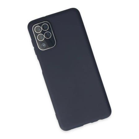 Samsung Galaxy A22 Kılıf Lansman Glass Kapak - Lacivert