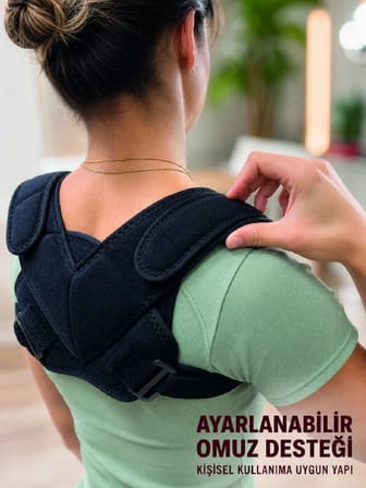 Klavikula Bandajı Köprücük Kemiği Destekli Dik Duruş Aparatı Ayarlanabilir Sırt Desteği
