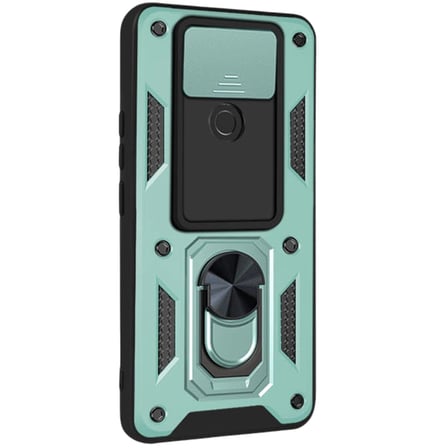 Xiaomi Redmi Note 9 4g Kılıf Pars Lens Yüzüklü Silikon - Yeşil