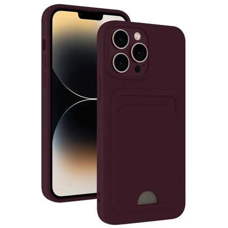 Apple İphone  Pro Max Kılıf Kelvin Kartvizitli Silikon - Derin Mor