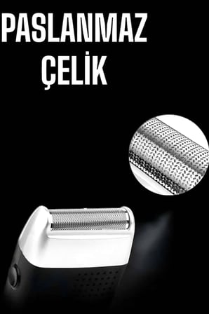 Tıraş Makinesi Islak Ve Kuru Kullanıma Uygun Kablosuz Taşınabilir