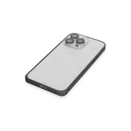 Joko Apple İphone 15 Pro Max Metal Bumper Mat Kapak - Siyah