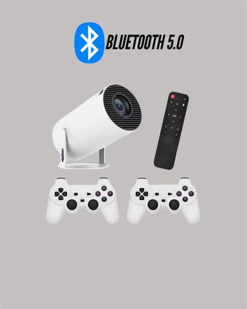 TÇift Kollu Tasarımlı Kablosuz Projeksiyon – 4K, 10.000 Oyun ve Smart App Desteği