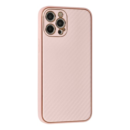 Apple İphone  Pro Max Kılıf Coco Karbon Silikon - Pembe