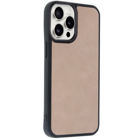 Apple İphone  Pro Max Kılıf Aras Deri Kapak - Pudra