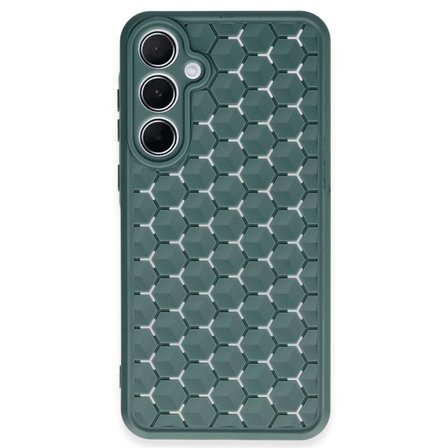 Samsung Galaxy A25 5g Kılıf Petek Silikon Kapak - Koyu Yeşil
