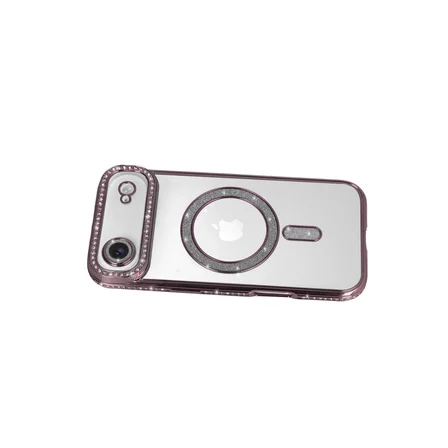 Apple İphone 17 Air Joke Simli Magneticsafe Kılıf - Pembe
