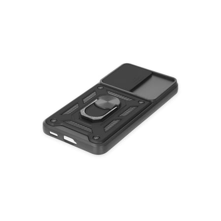 Samsung Galaxy S23 Fe Kılıf Pars Lens Yüzüklü Silikon - Siyah