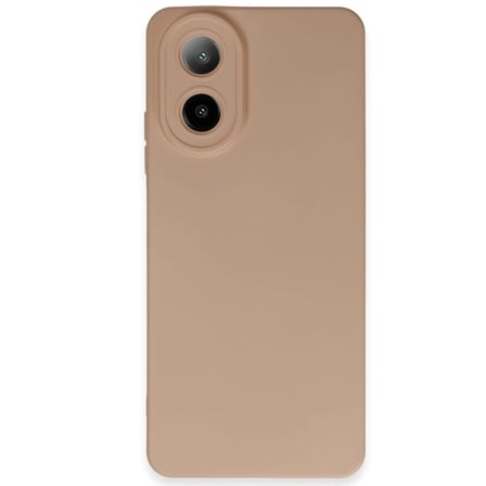 Oppo A38 Kılıf Nano İçi Kadife Silikon - Pudra