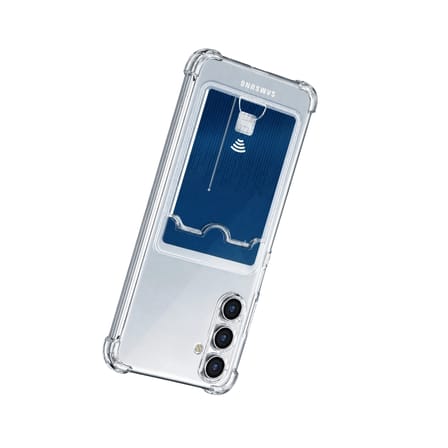 Samsung Galaxy A27 Kılıf Kart Şeffaf Silikon - Şeffaf