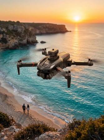 Havadan Çekim İçin Çift Kameralı Kompakt ve Kolay Taşınabilir Drone