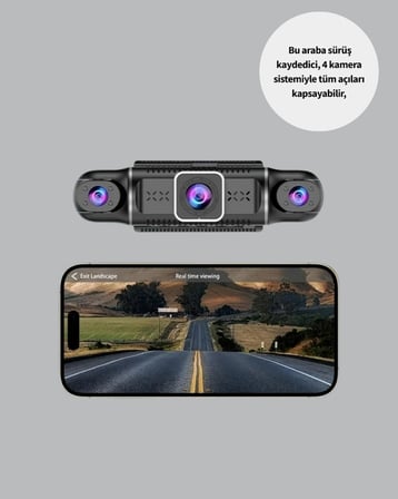 4 Kameralı Araç Kayıt Cihazı Full HD Park İzleme Gece Görüş