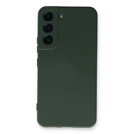 Samsung Galaxy S22 Plus Kılıf Nano İçi Kadife Silikon - Koyu Yeşil