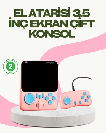 3.5 İnç LCD Ekranlı 666 Oyunlu Taşınabilir Retro Oyun Konsolu