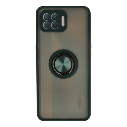 Oppo Reno  Lite Kılıf Montreal Yüzüklü Silikon Kapak - Yeşil