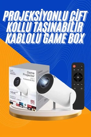 Projeksiyon Cihazı Video Oyun Konsolu  GB Hafıza LCD Ekran Kumandalı