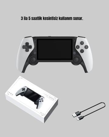 4.3 İnç Ekranlı Retro Oyun Konsolu – 64 GB Hafızalı, Şarjlı ve Multimedya Destekli