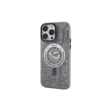Apple İphone  Pro Max Kılıf Apollo Magneticsafe Desenli Kapak - Apollo Siyah -