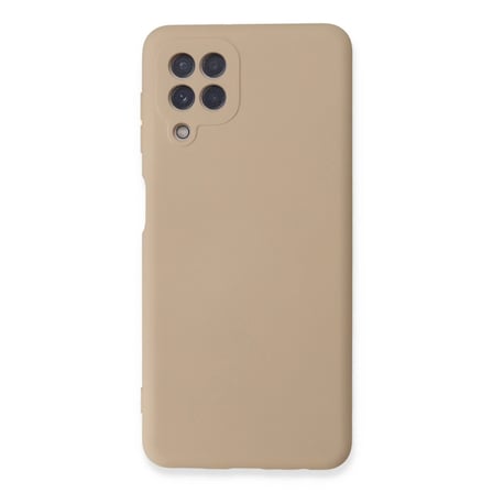 Samsung Galaxy A22 Kılıf Nano İçi Kadife Silikon - Pudra