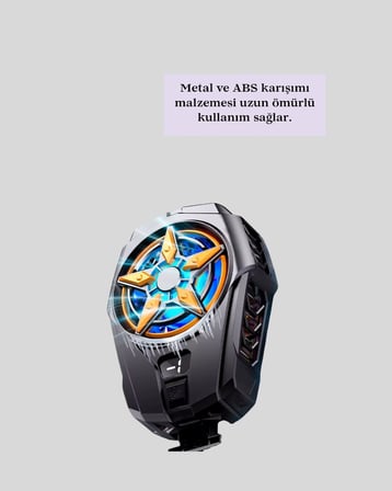 Dijital Göstergeli Evrensel Telefon Soğutma Fanı
