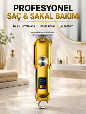Profesyonel Tıraş Makinesi 120 Dakika Kullanım T Bıçaklı 3 Taraklı USB Şarjlı Saç Sakal Kesme Makinesi