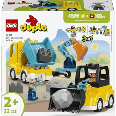 LEGO DUPLO Kasabası 3'ü 1 Arada İnşaat Araçları 10475