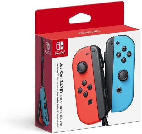 NINTENDO Resmi Anahtar - -Con Controller Çifti - Neon Kırmızı/Neon Mavi (Anahtar)