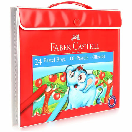 Faber-Castell Taşınabilir Çantalı Seti, 24 Renk, Yumuşak ve Rahat Kullanım, Canlı Renkle