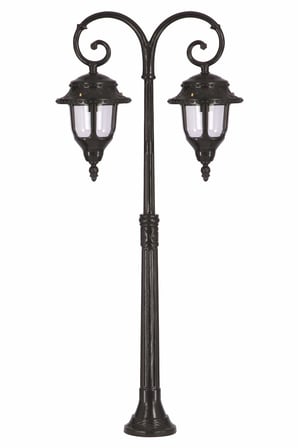 AVONNI BSU-68180-2BSY Siyah Elektrostatik Toz Boyalı Dış Mekan Aydınlatma, E27, Çelik Boru, ABS, Polikarbon Cam, 60x25cm
