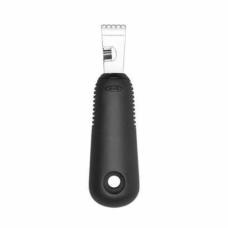 OXO - Good Grips Soyma Bıçaklı Limon Rendesi ve Limon Kabuğu Soyma Aleti, Siyah