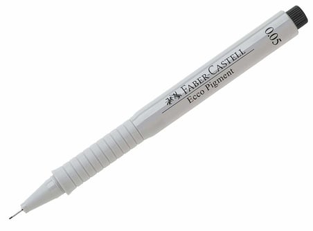 FABER-CASTELL 6 Keçeli Kalemler Paketi Pigment 0.05 mm Siyah