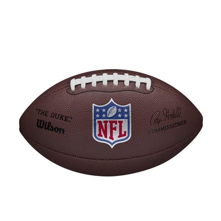 Wilson American Football NFL DUKE REPLICA, karışık deri, resmi boyut, kahverengi, WTF1825XBBRS
