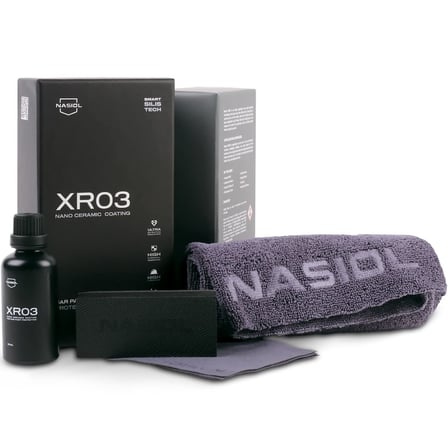 Nasiol XR03 Araç Nano Seramik Kaplama Ve Koruma-50 Ml-1,5 Yıl Etkili-Profesyonel Bakım,Oto Detailing Kiti, Araba Cila, Parlatma, Hidrofobik Nano Koruma