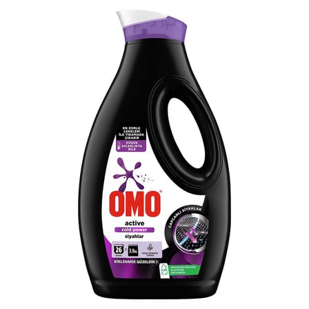 Omo Active Cold Power Siyahlar İçin Sıvı Çamaşır Deterjanı 1690 ml