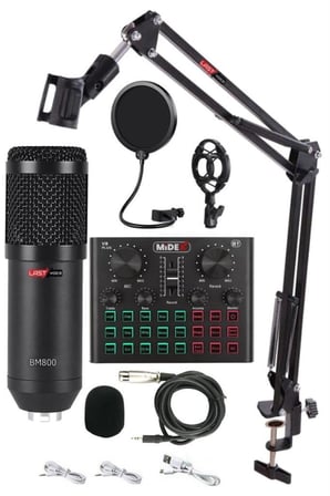 Lastvoice BM800 Live Set Efektli Ses Kartı Mikrofon Stand Canlı Yayın Seti (PC ve Telefon)