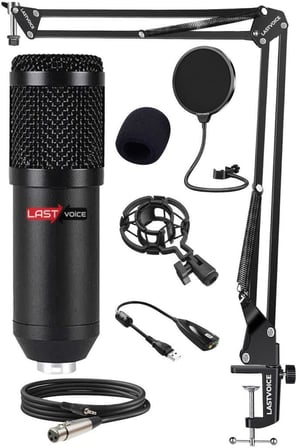 Lastvoice BM800BT Kondanser Mikrofon Stand Filtre Ses Kartı