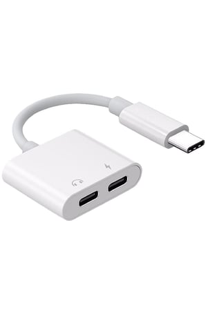 Alfais 5067 Type C To Kulaklık Hızlı Şarj Giriş Çevirici Çoklayıcı Çoğaltıcı Splitter Adaptör