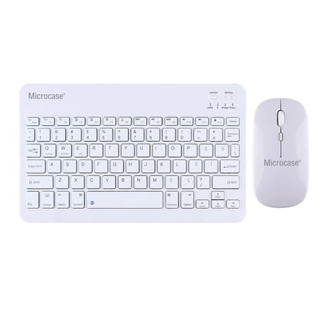 Microcase Tablet ve Telefonlar için Türkçe Q Bluetooth Klavye ve Mouse Set - AL3476 (Siyah)