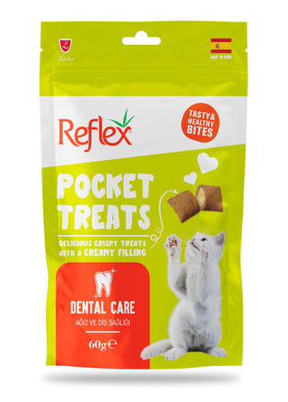 Reflex Pocket Treats Ağız ve Diş Sağlığı Destekleyici Kedi Ödül Maması 60 Gr