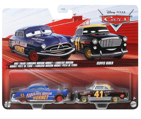 Cars İkili Karakter Araçlar FABULOUS HUDSON HORNET - CLOVIS RIDER JDH44