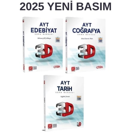3D Yayınları YKS AYT TARİH COĞRAFYA EDEBİYAT SORU BANKALARI SET 2026