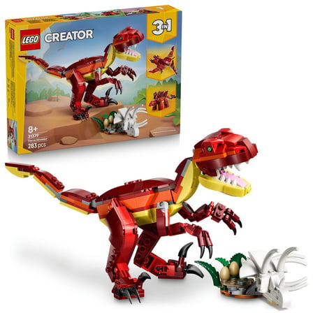 LEGO Creator 3’ü 1 Arada Vahşi Dinozor 31379 – 8 Yaş ve Üzeri Çocuklar için Velociraptor, Stegosauru